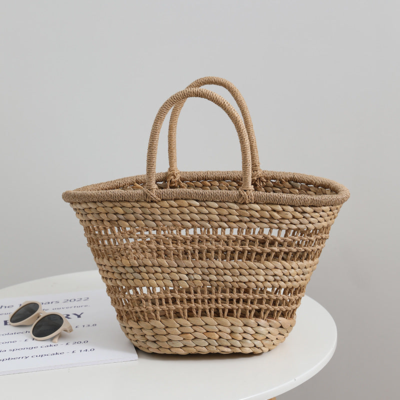 Handmade rattan bag with a removable lining insert Kalsten