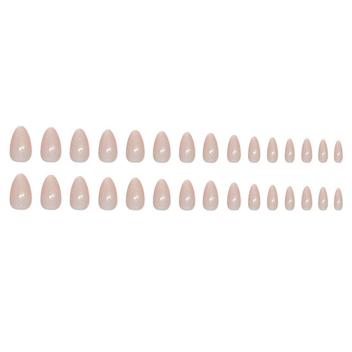Artistic Glittered Almond-Shaped Nail Extensions Kalsten