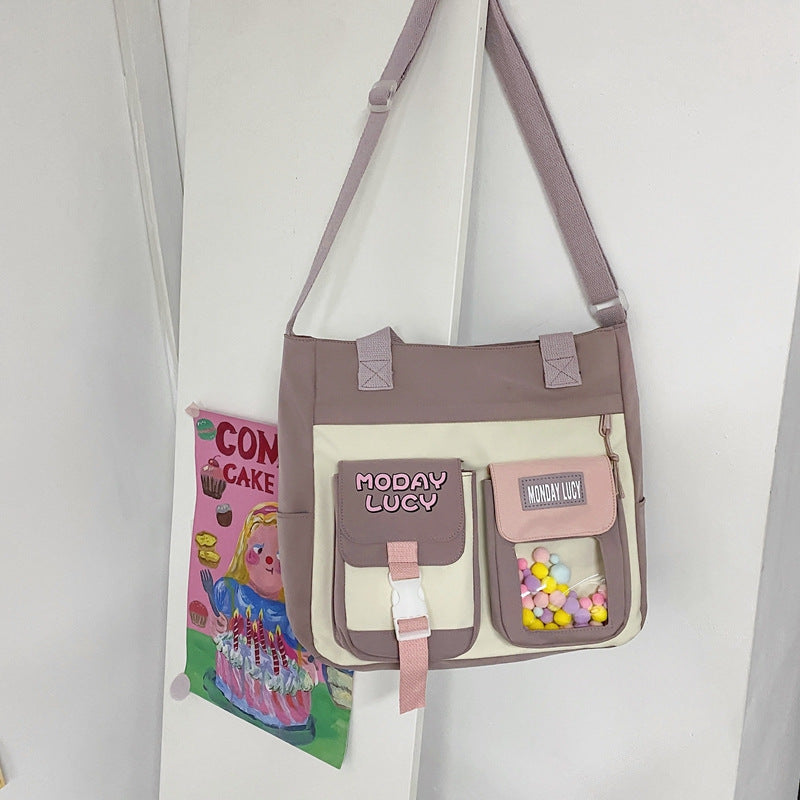 Whimsical Multi-Compartment Messenger Bag Kalsten