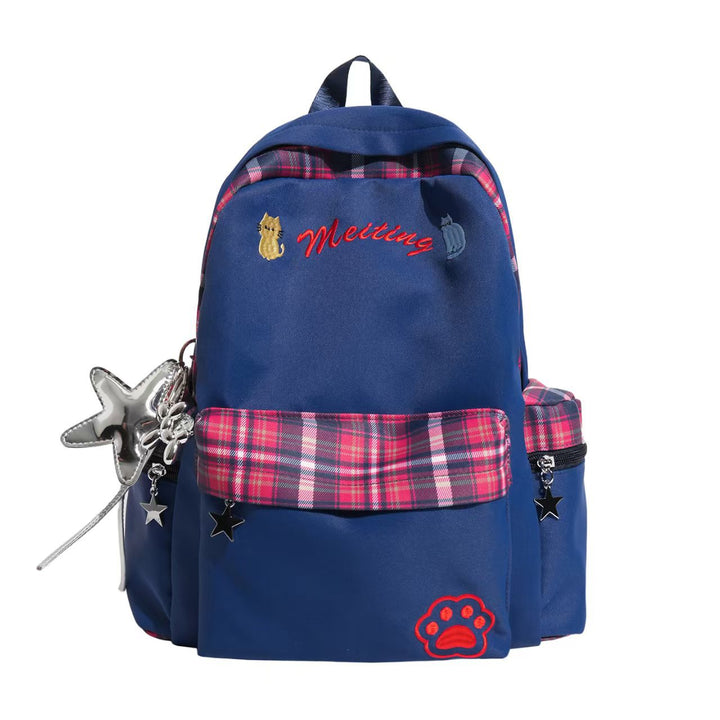 Embroidered Casual School Backpack Kalsten