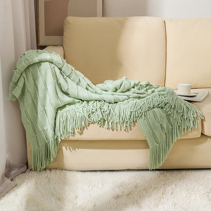 Unisex Knitted Cozy Throw Blanket