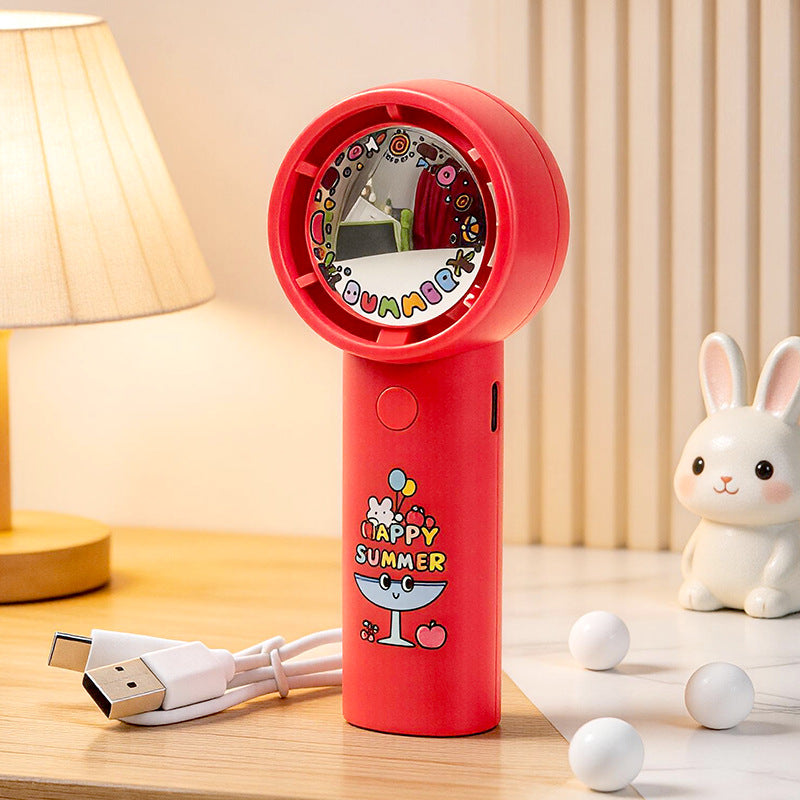 Ladies Portable Hand Fan with Cute Animal Design Kalsten