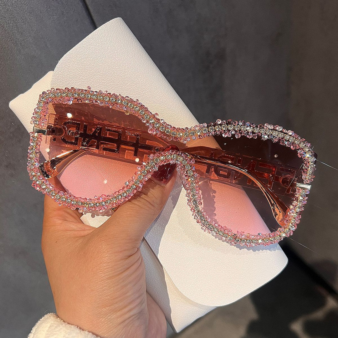 Women's Glamorous Sunglasses with Striking Crystal Frame Kalsten