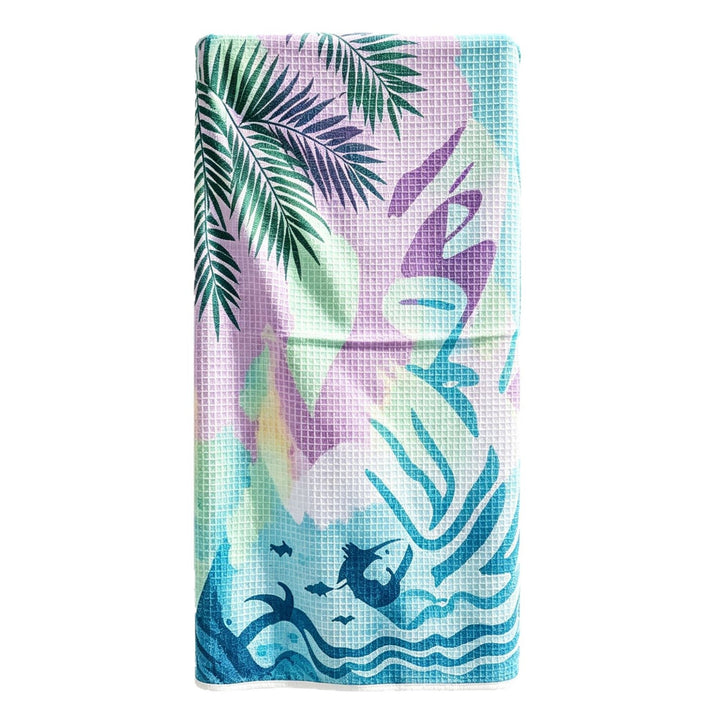Multifunctional beach blanket with appealing tropical pattern Kalsten