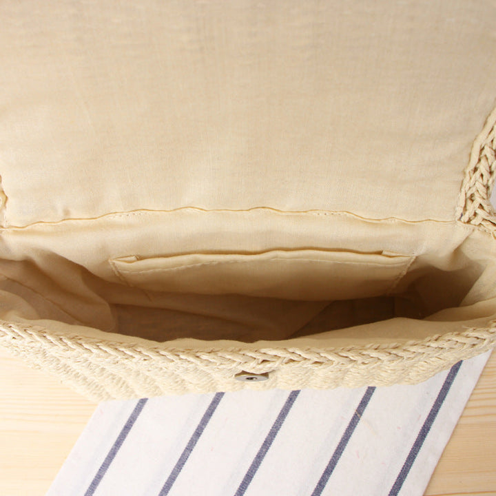 Handcrafted Shoulder Bag Made of Natural Bast Kalsten