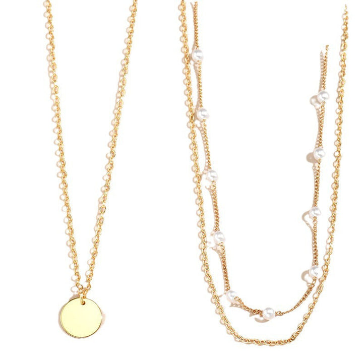 Layered Beaded Chain Necklace Kalsten