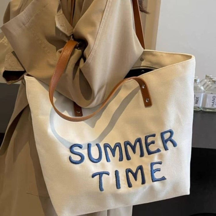 Beach bag with embroidered summer motif Kalsten