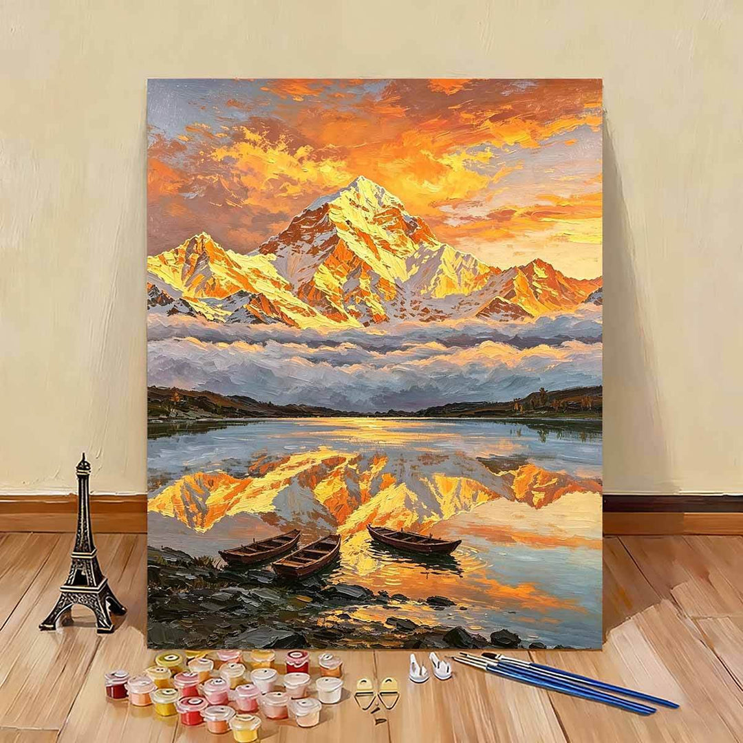Scenic Mountain Landscape Paint by Numbers Art Kit Kalsten