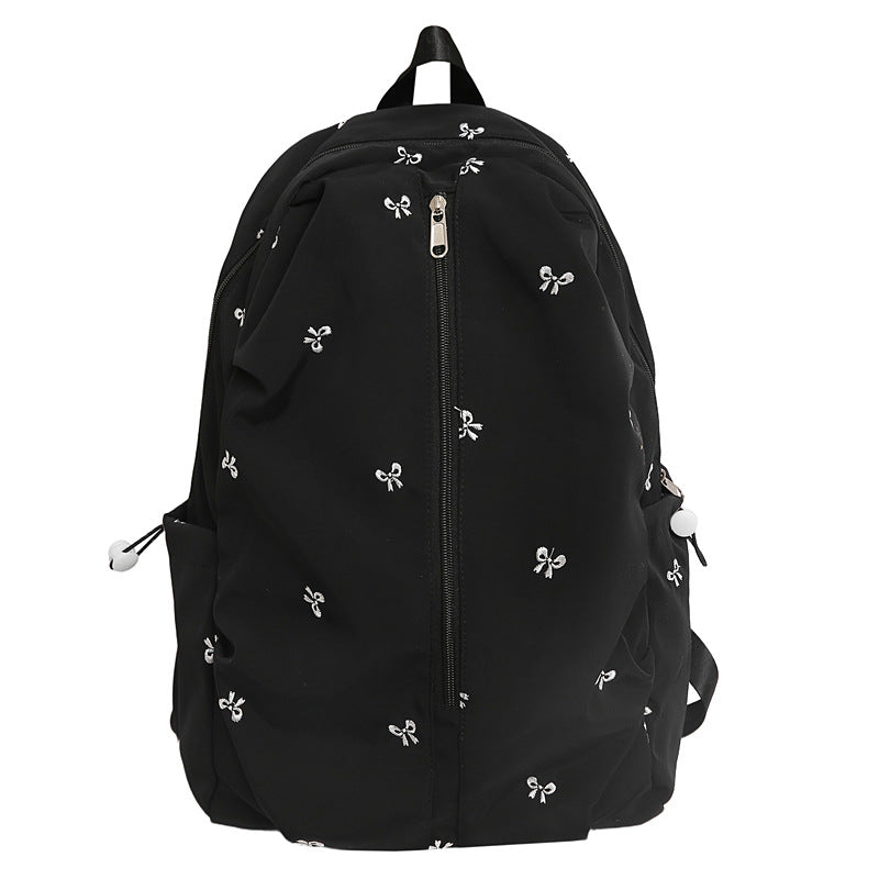 Embroidered Bow Design Backpack kalsten