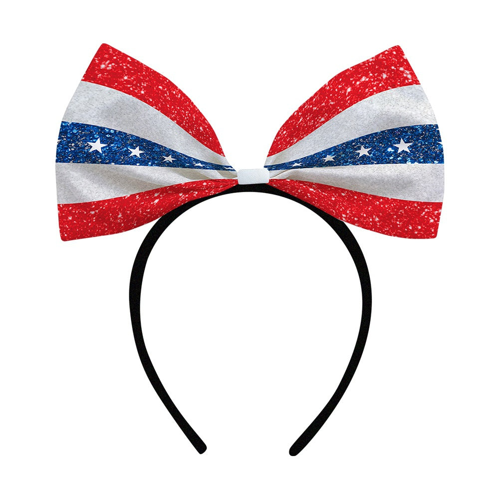 Ladies oversized bow headband with star pattern Kalsten