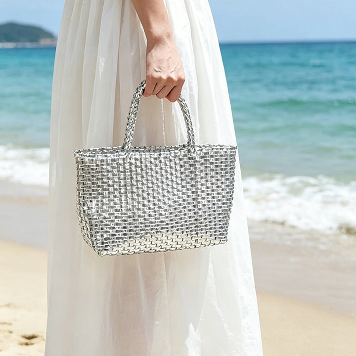Handmade basket bag with innovative weaving technique Kalsten