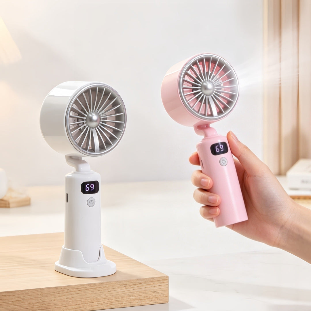 Women's Portable Table Fan with Digital Speed Display Kalsten