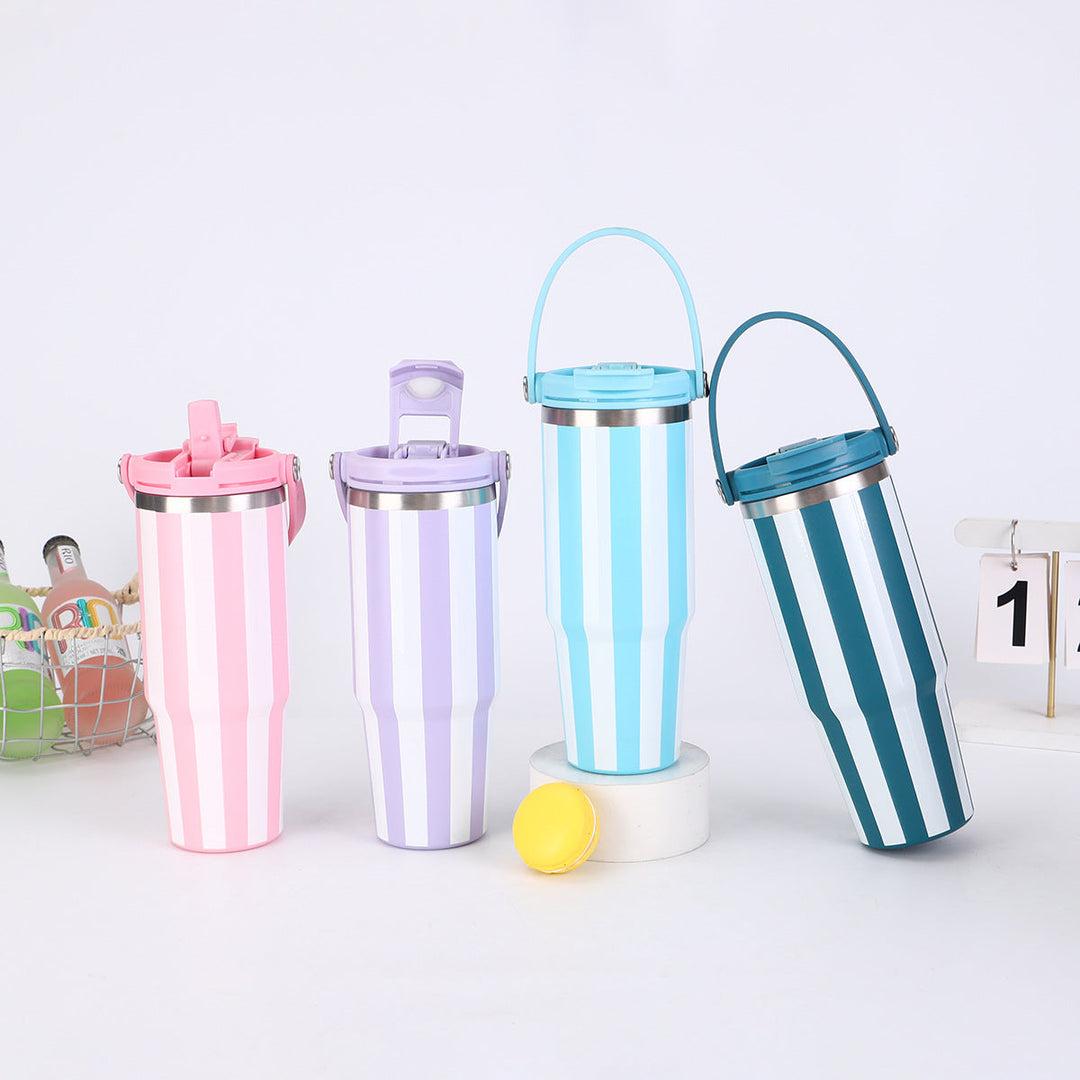 Ladies thermos cup with practical carrying handle from Kalsten