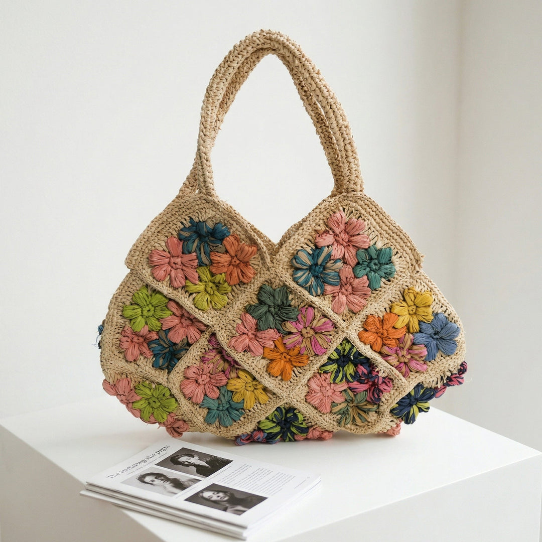 Macrame Bag with Floral Pattern Kalsten