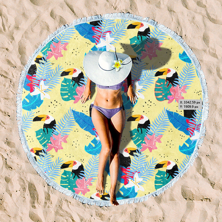 Rundstrand towel with unique sunset design Kalsten