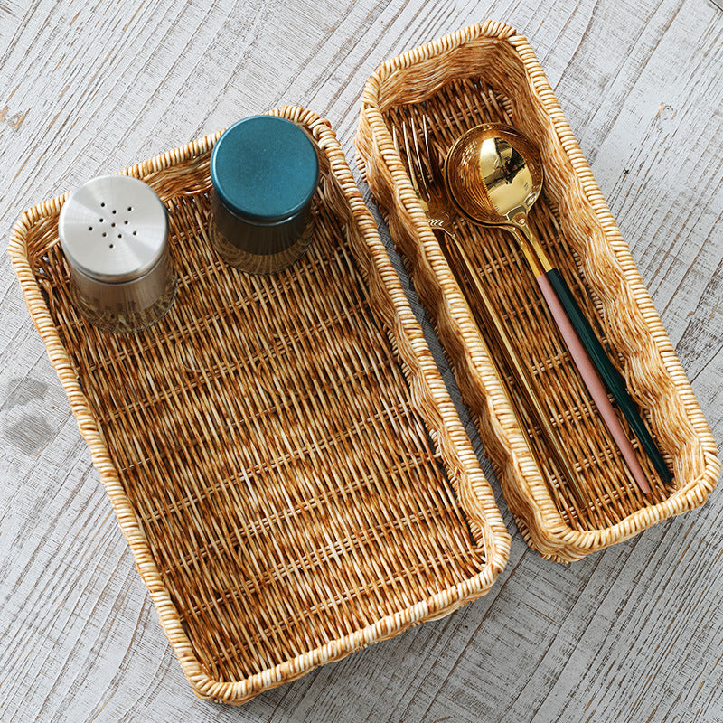 Unisex Rectangular Storage Basket made of hand-woven material Kalsten