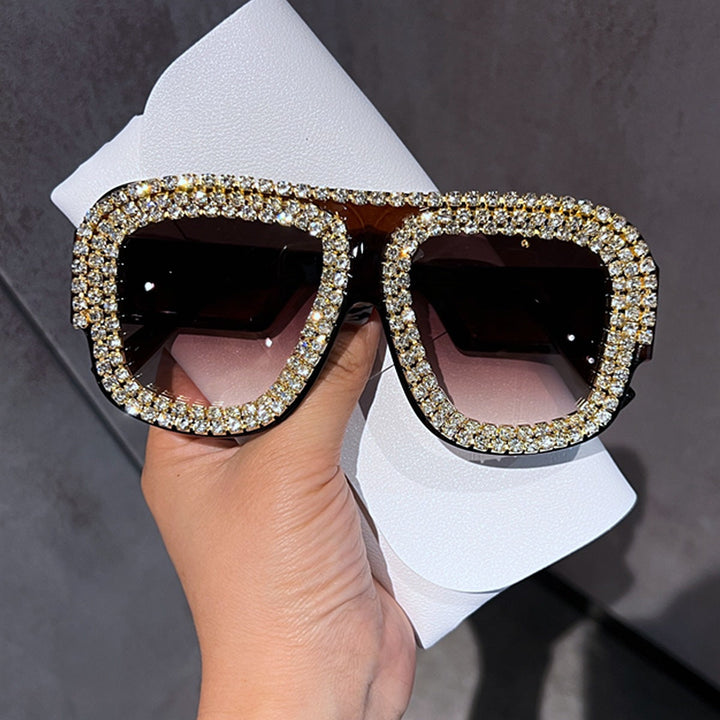 Ladies Glamorous Sunglasses with Extravagant Crystal Frame Kalsten