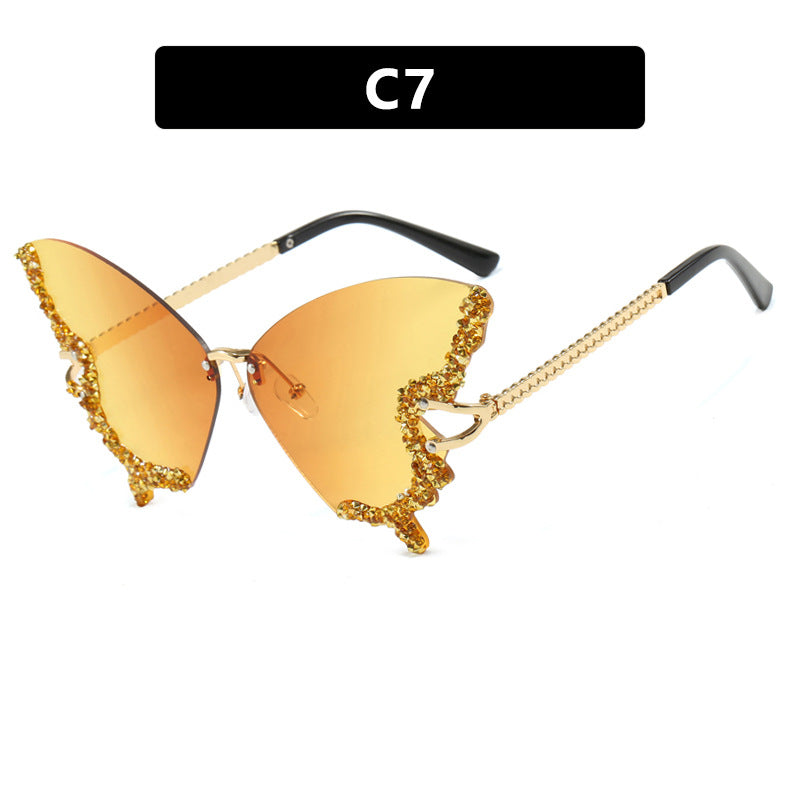 Women's large cat-eye sunglasses with sparkling rhinestone embellishment and elegant frame Kalsten
