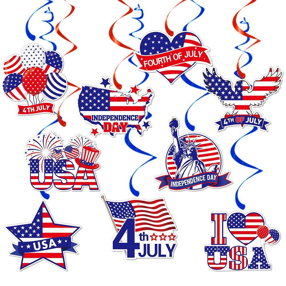 Unisex nan patriotic acrylic cake topper with US flag heart motif Kalsten