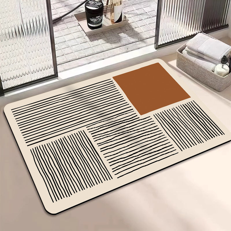 Geometric Patterned Bath Mat Acalora