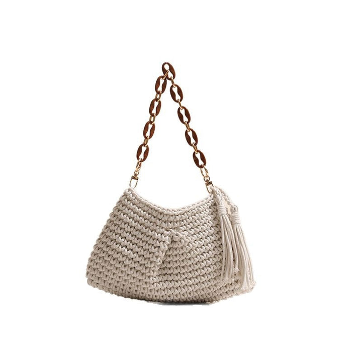 Handcrafted macrame bag with fashionable fringes Kalsten