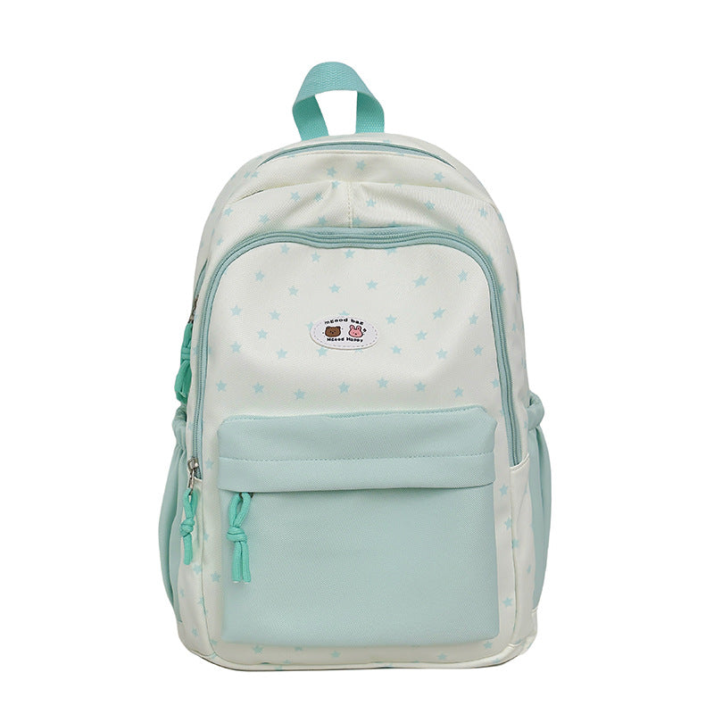 Playful Star-Patterned Student Backpack