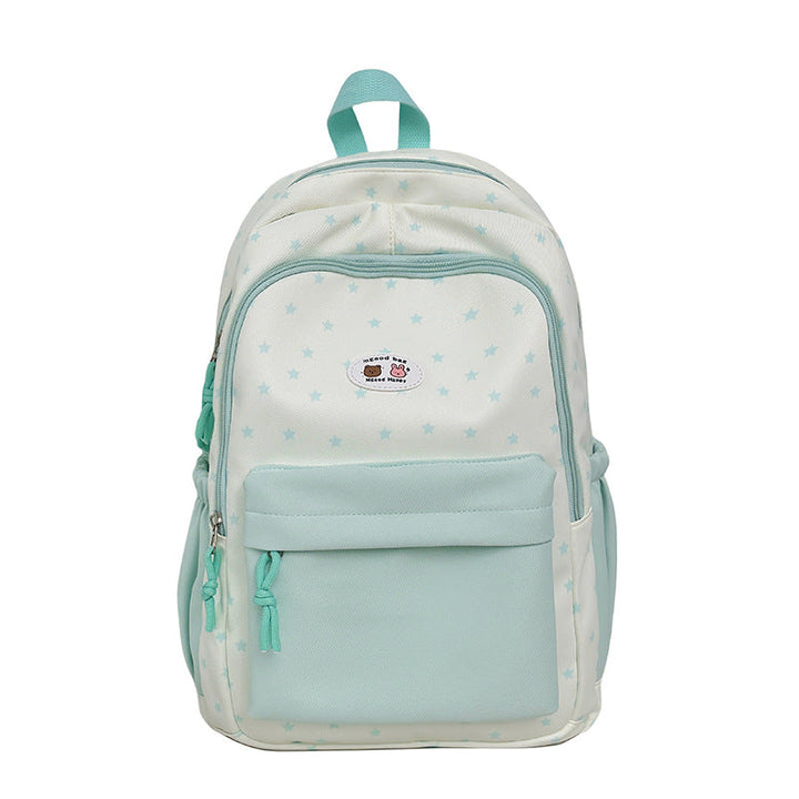Playful Star-Patterned Student Backpack