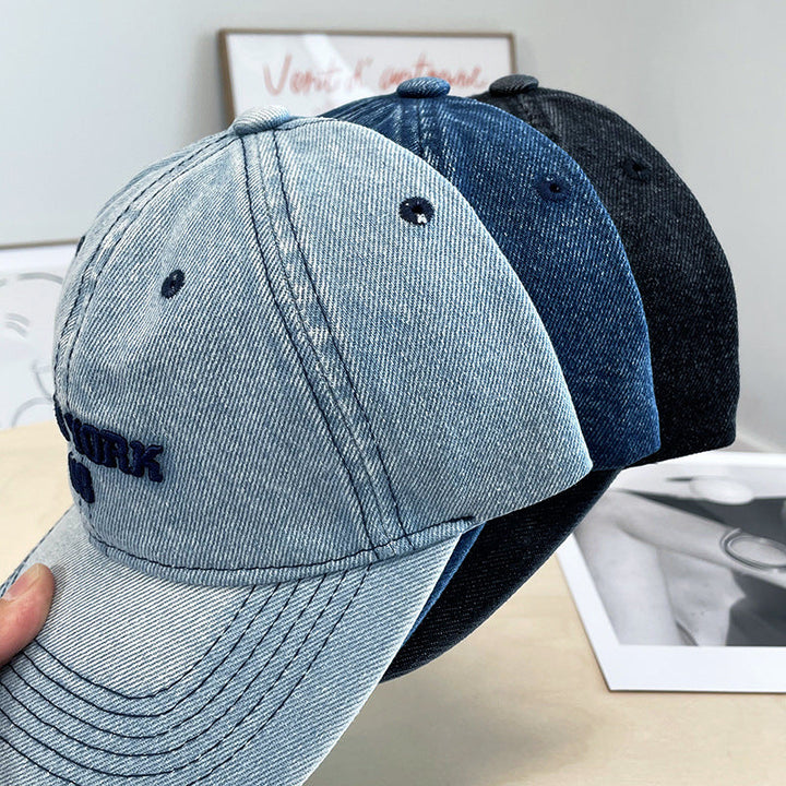 Men's Distressed Denim Baseball Cap Kalsten