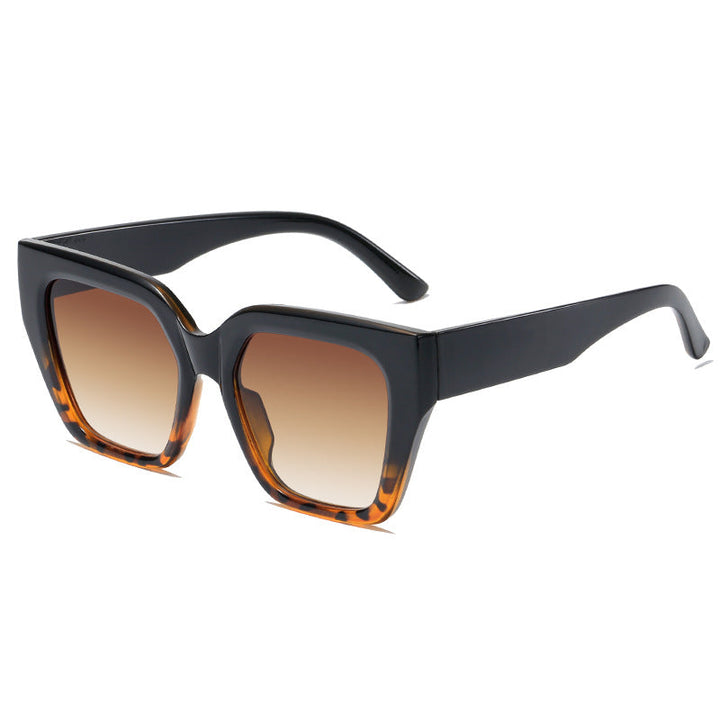 Women's Fashion Oversized Sunglasses with Animal Print Kalsten