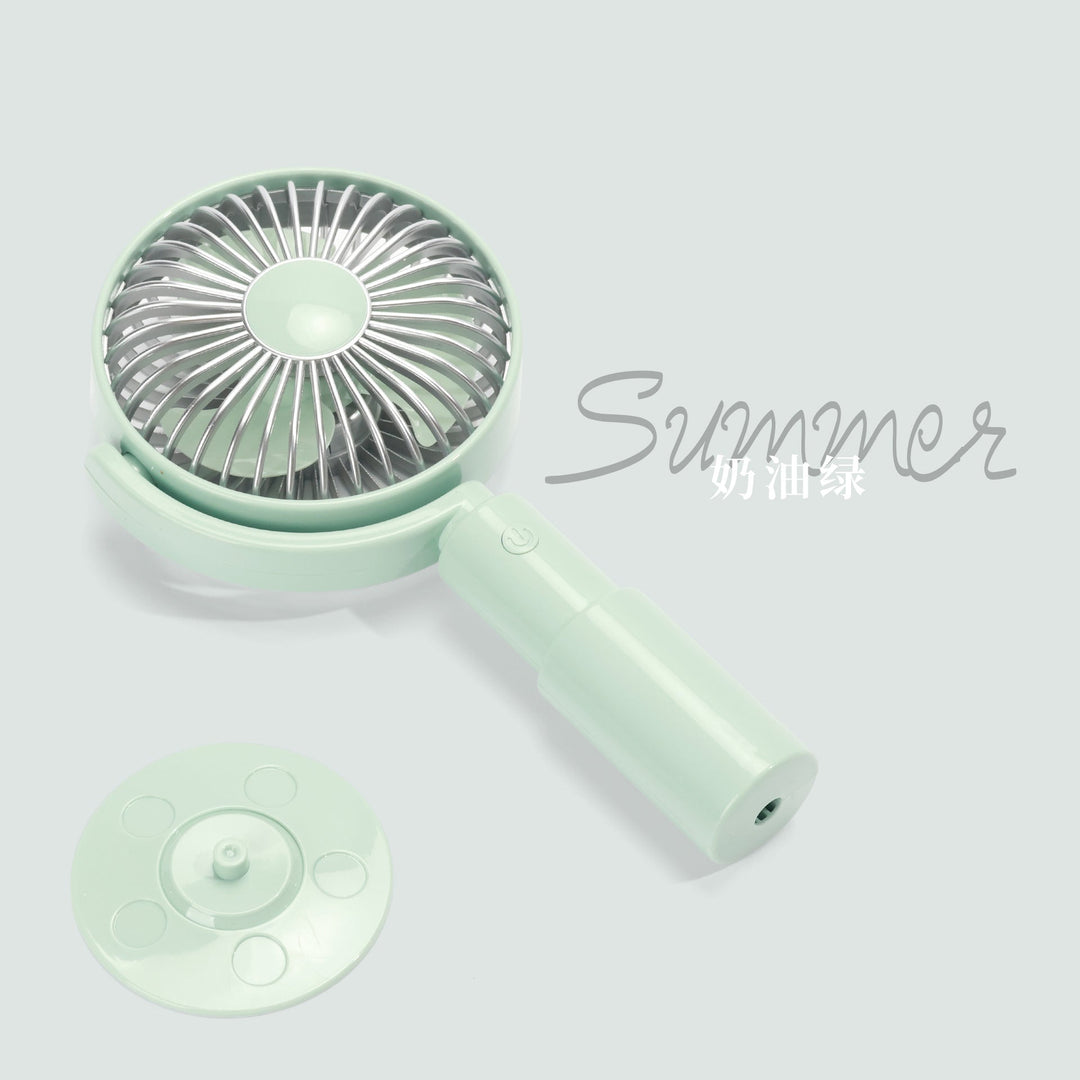 Ladies Portable Hand Fan with Ergonomic Grip and Rotatable Head Kalsten