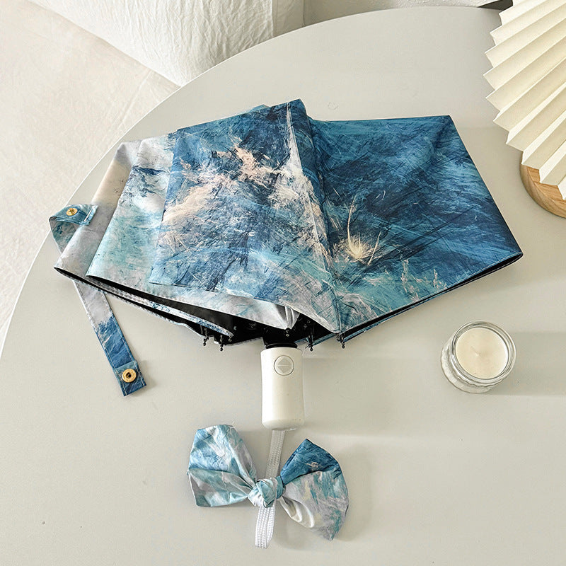 Ladies elegant folding umbrella with unique marble pattern Kalsten