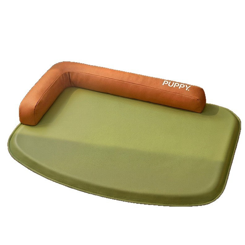 Unisex nan orthopedic dog mat with memory foam and raised head cushion edge Kalsten