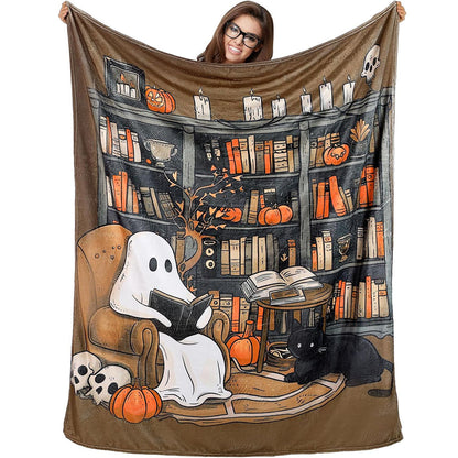 Women's Cozy Halloween-Themed Blanket