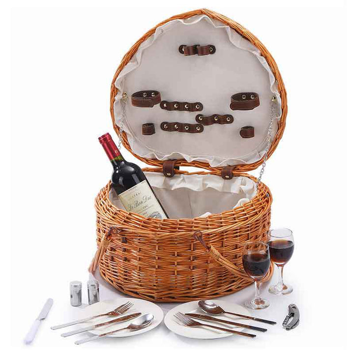 Women Handcrafted Basket with Practical Lid Kalsten