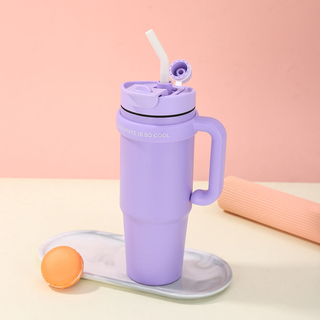 Unisex drinking cup with integrated straw Kalsten