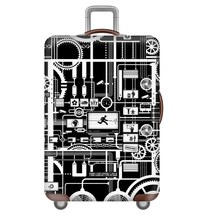 Unisex non-elastic suitcase cover with tropical leaf pattern, stretch protective cover for hard shell and soft case Kalsten