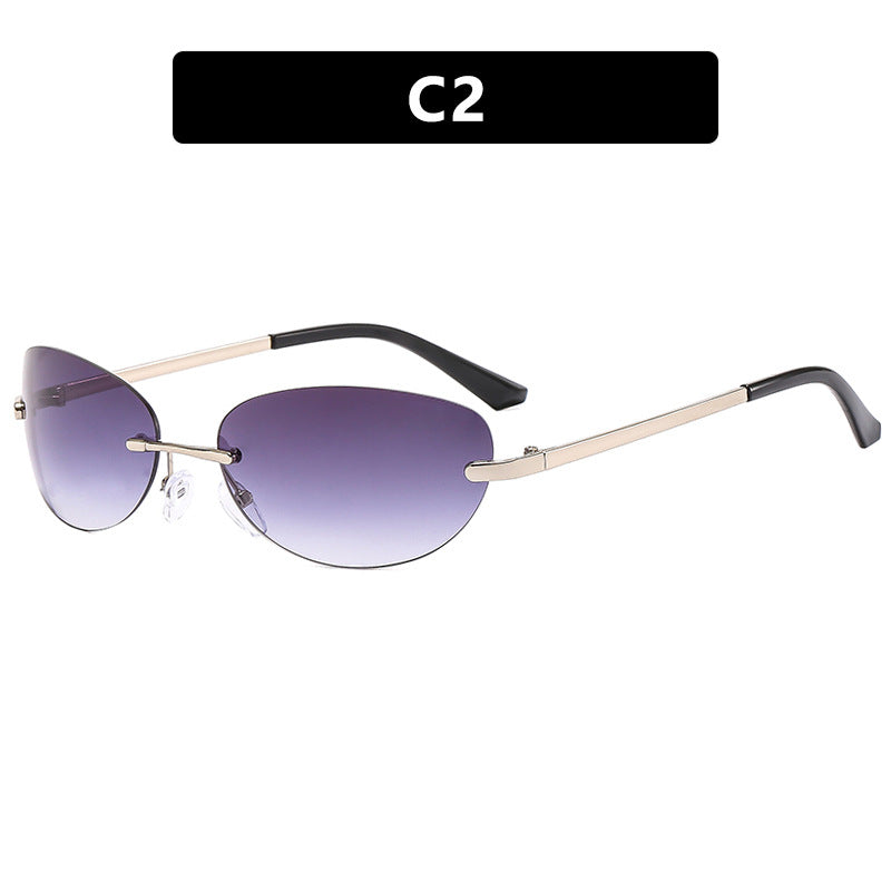 Women's Fashion Cat-Eye Sunglasses with Narrow Metal Frame and Polarized Lenses Kalsten
