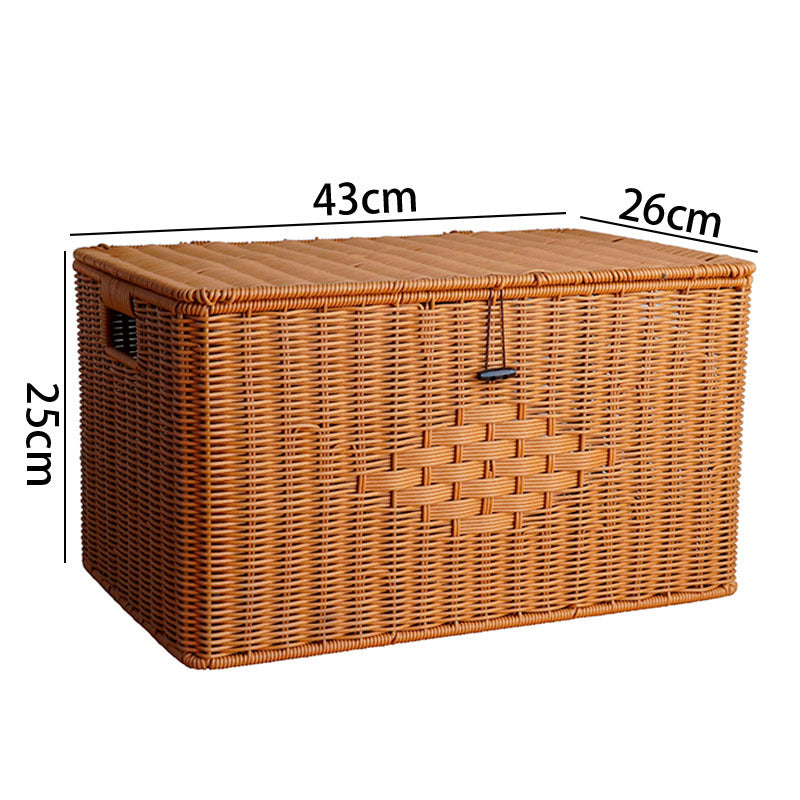 Women rectangular laundry basket made of woven material Kalsten