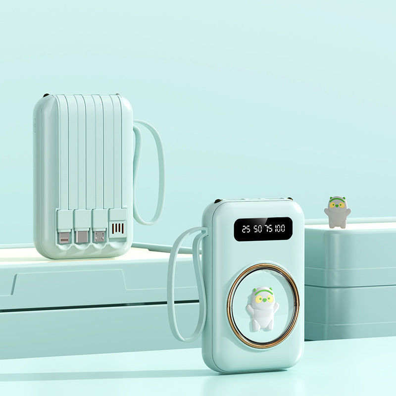 Portable power bank with integrated LED display by Kalsten