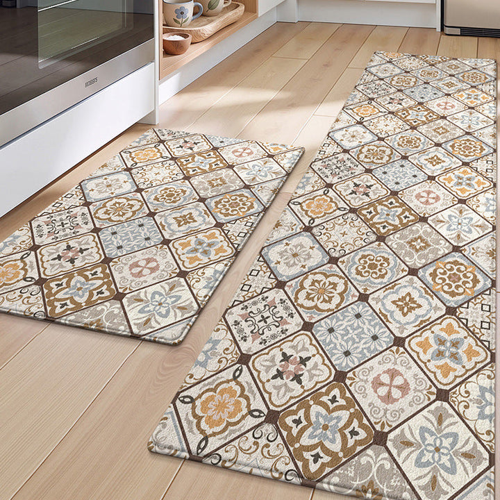 Floral Patterned Kitchen Mat Set Kalsten