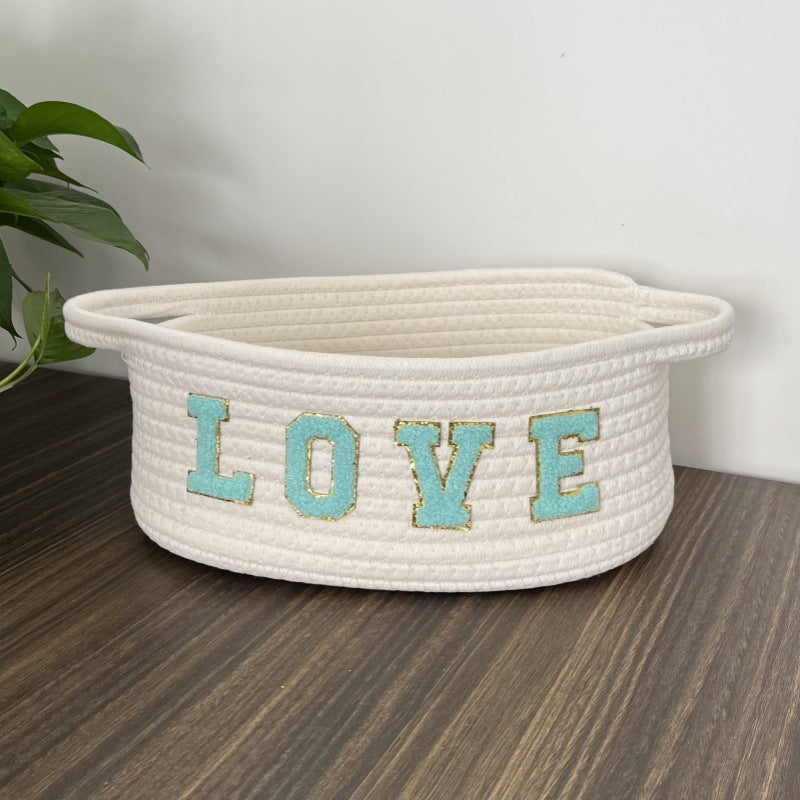 Women Decorative Storage Basket with Loving Inscription Kalsten
