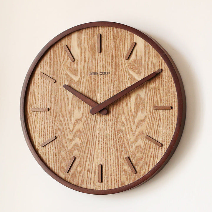 Kalsten | Minimalistic Quiet Wooden Wall Clock 12 Inch