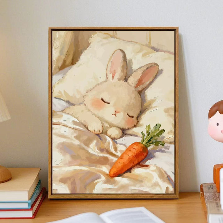 Cozy Cartoon Bunny Wall Art Kalsten