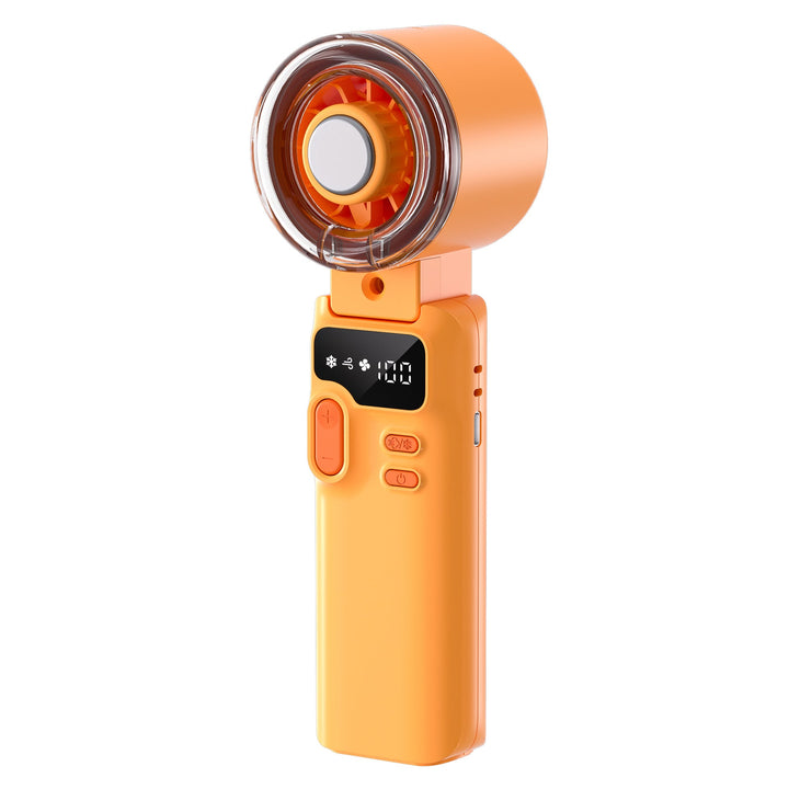 Cooling portable rechargeable handheld fan with LCD display adjustable speed and foldable clip Kalsten