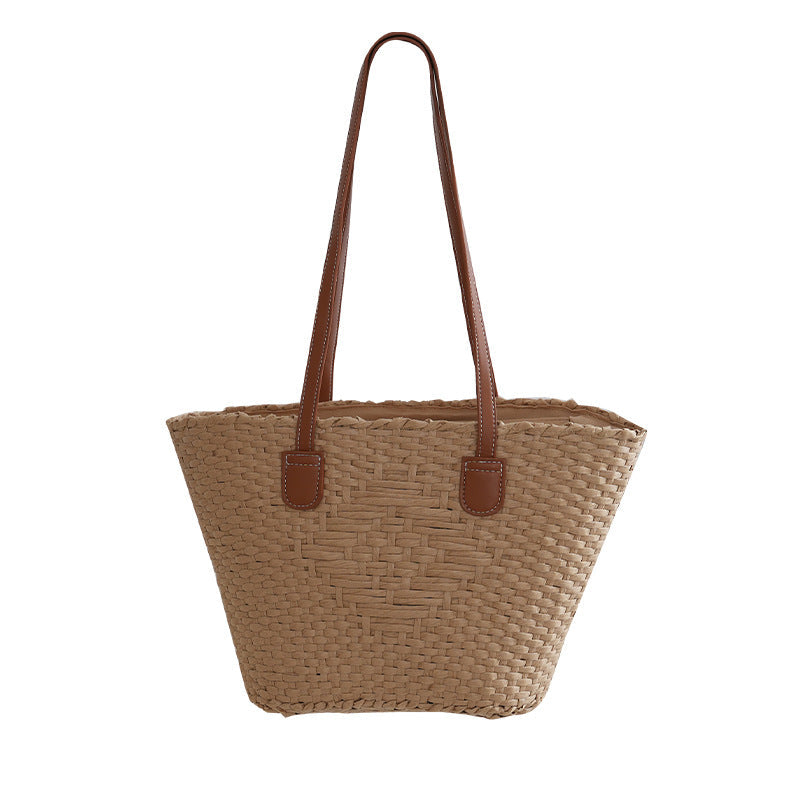 Elegant basket bag with high-quality leather handles Kalsten