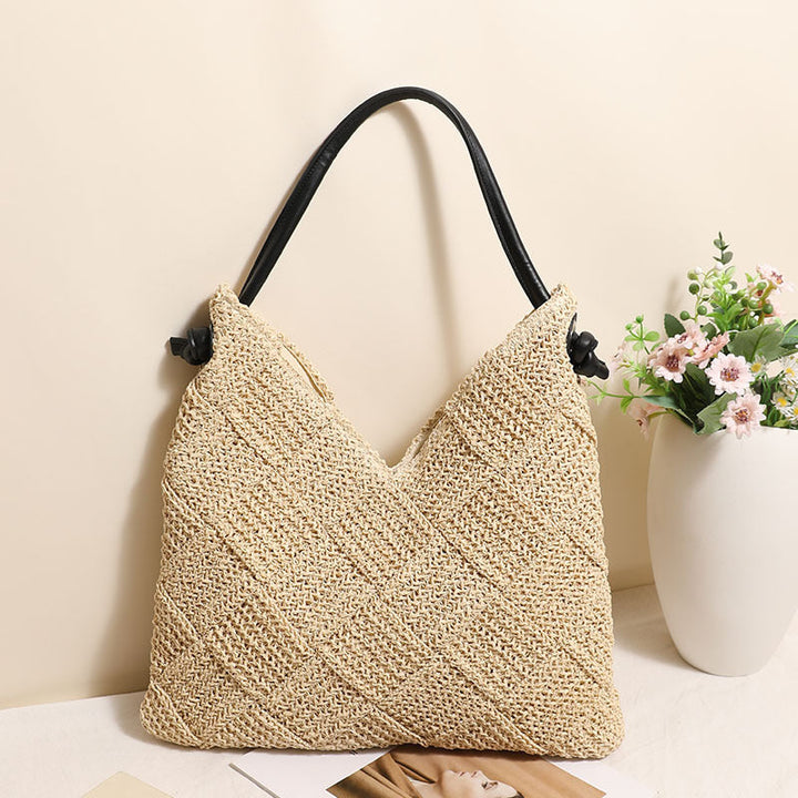 Braided Shoulder Bag Made of Natural Materials Kalsten