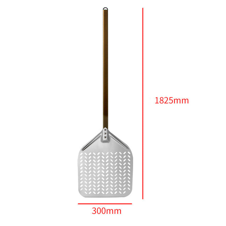 perforated aluminum pizza peel with long ergonomic reinforced handle Kalsten