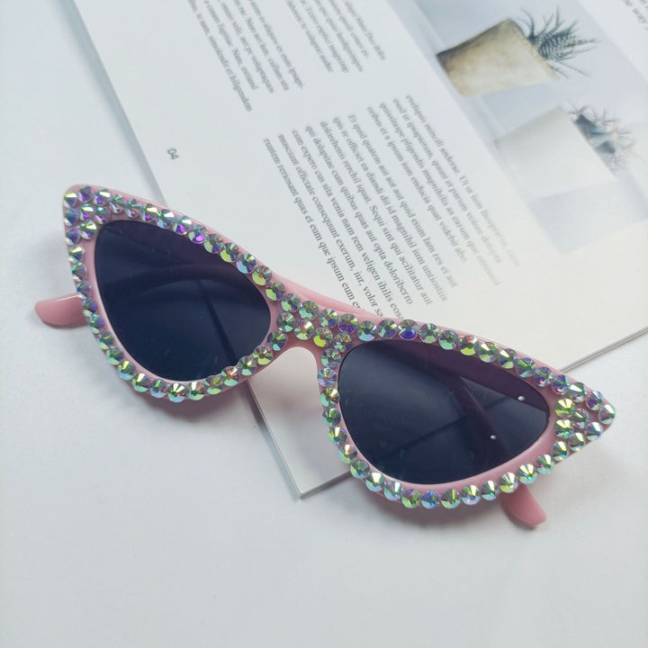 Women's Cat-Eye Sunglasses with Sparkling Crystal Trimming Kalsten