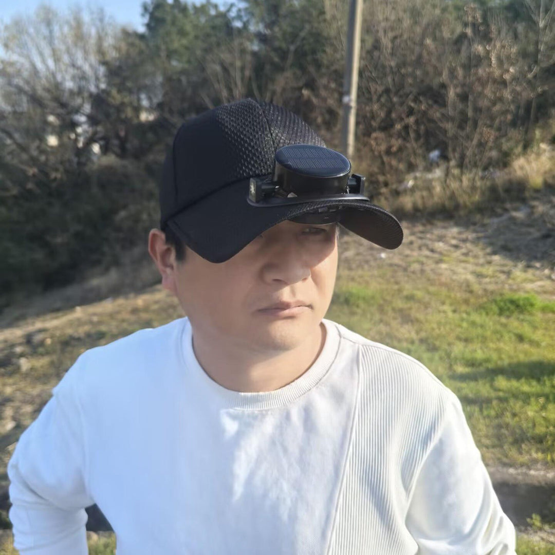 Sun Cap with removable solar fan, breathable mesh and adjustable umbrella Kalsten