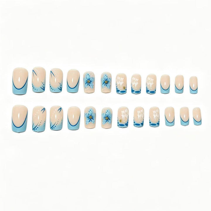 Artisan Floral Acrylic Press-On Nail Set Kalsten